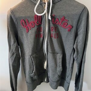 Hollister Black and Cream Label Jacket